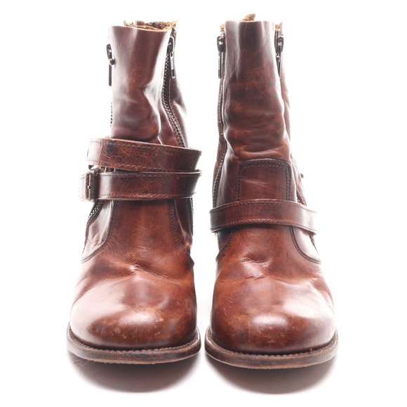 Freebird by Steven Women Leather BAMA Heeled Ankle Boots Booties Size 9 Brown - Picture 5 of 17